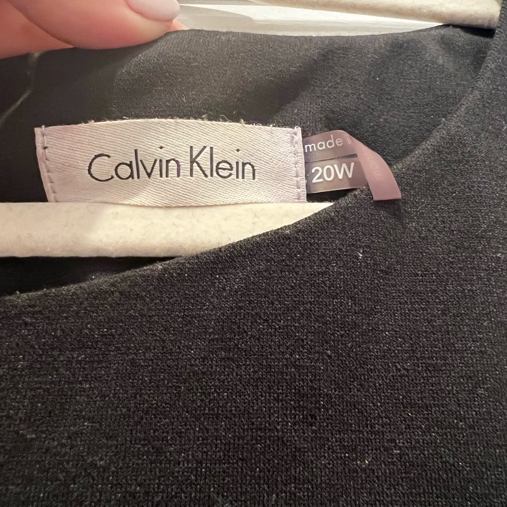 Calvin Klein A-Line Black and Tan Dress 20 - Picture 3 of 5